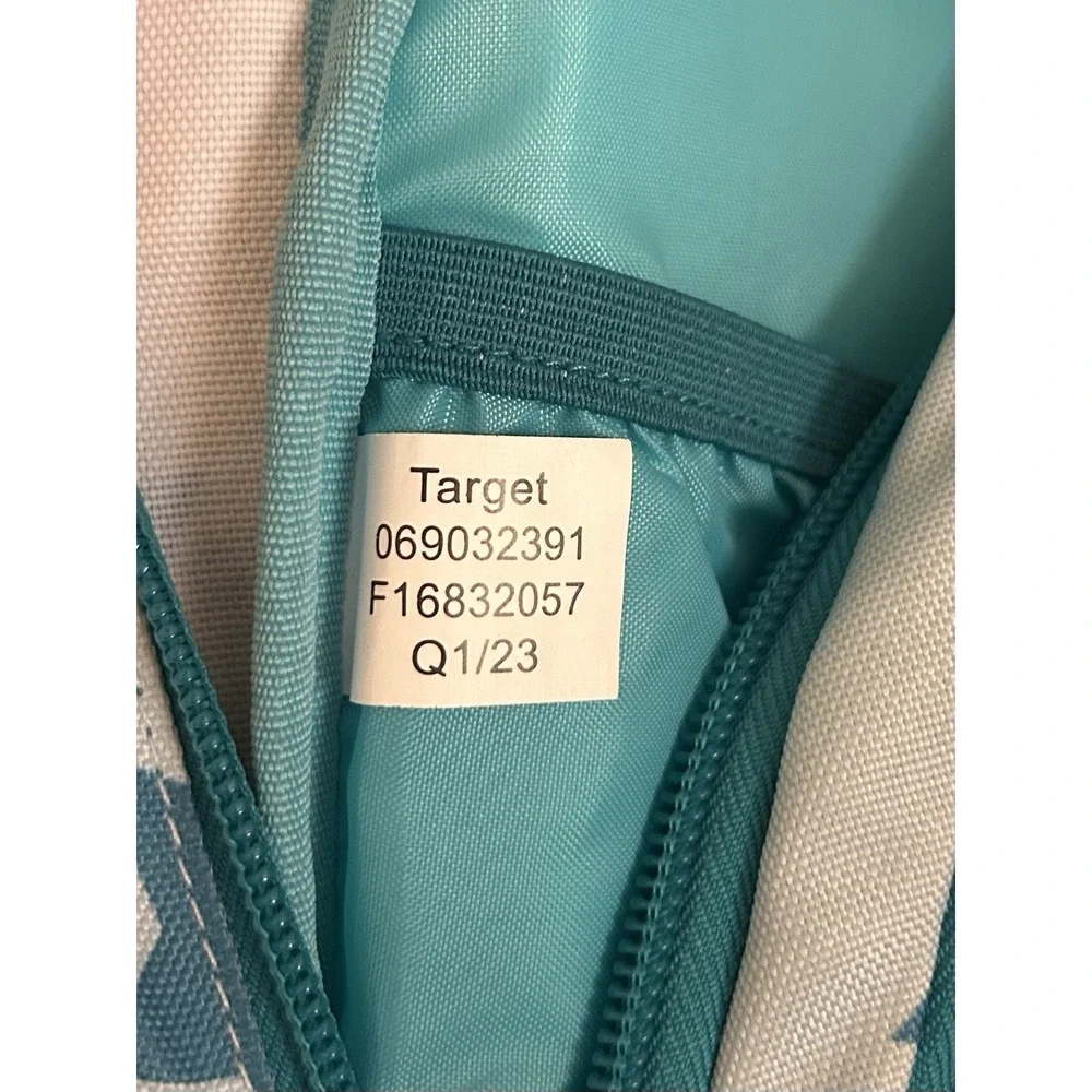 Target Unisex Kids Stars Backpack White/Blue Zip Adjustable Straps Pockets MPN